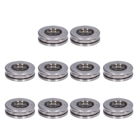 10 Pieces Tarpaulin Thrust Ball Bearings Miniature Ball Bearings High Accuracy Removable Miniature Metal Axial Bearing Set (51103)