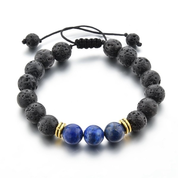 Mystiqs Kids Adjustable Lava Rock Beaded Stone Bracelet Essential Oil Diffuser for Aromatherapy Ideal for Anti-Stress or Anti-Anxiety Ages 10-19