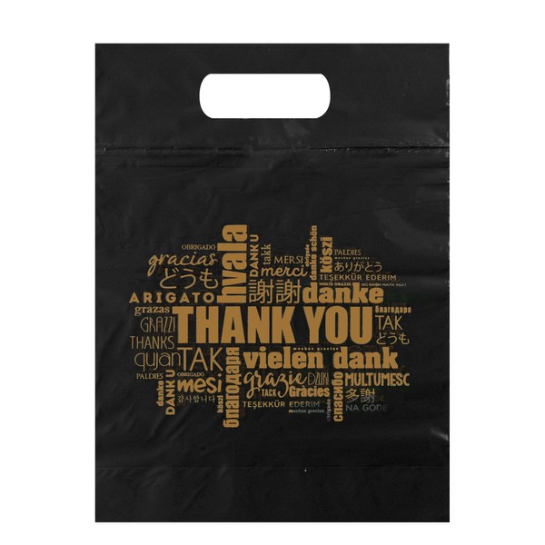 AlfaEx Pack of 40 Die Cut Thank you bags in