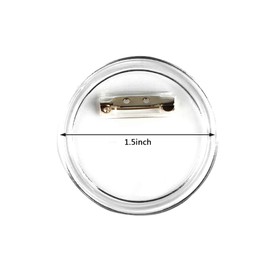BUYGOO 50Pcs 1.5 inch Acrylic Design Button Badge Clear Button Pin Badges Kit for DIY Crafts and Children's Paper Craft Activities and More