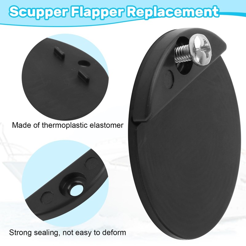 LJB Boat Scupper Flapper Replacement Kit for FSRK-3-DP TH Mar-ine