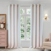 Pink Plaid Jacquard Blackout Curtains for Bedroom 52x72 2 Panels