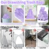 4 Gallon 400PCS Lavender Scented Drawstring Trash Bags,Floral Printed Design,Thick