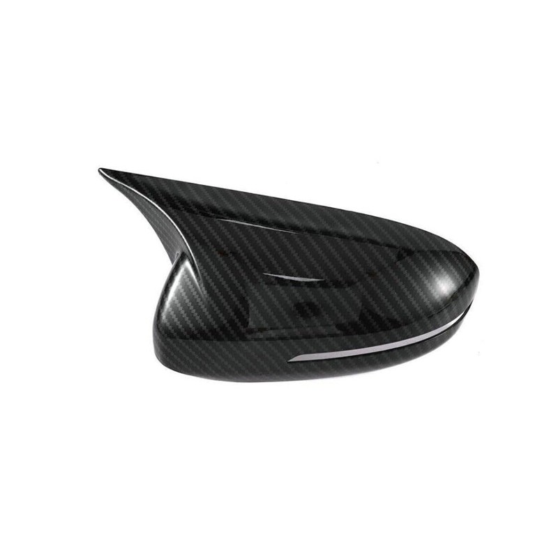 Carbon Fiber Rearview Side Mirror Cover Cap Housing Ox Horn