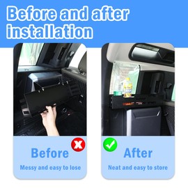 YIWANG Black Aluminum Alloy Car Trunk Storage Basket Organizer For Land Rover Defender 110 2020-2022 Auto Accessories (Left)