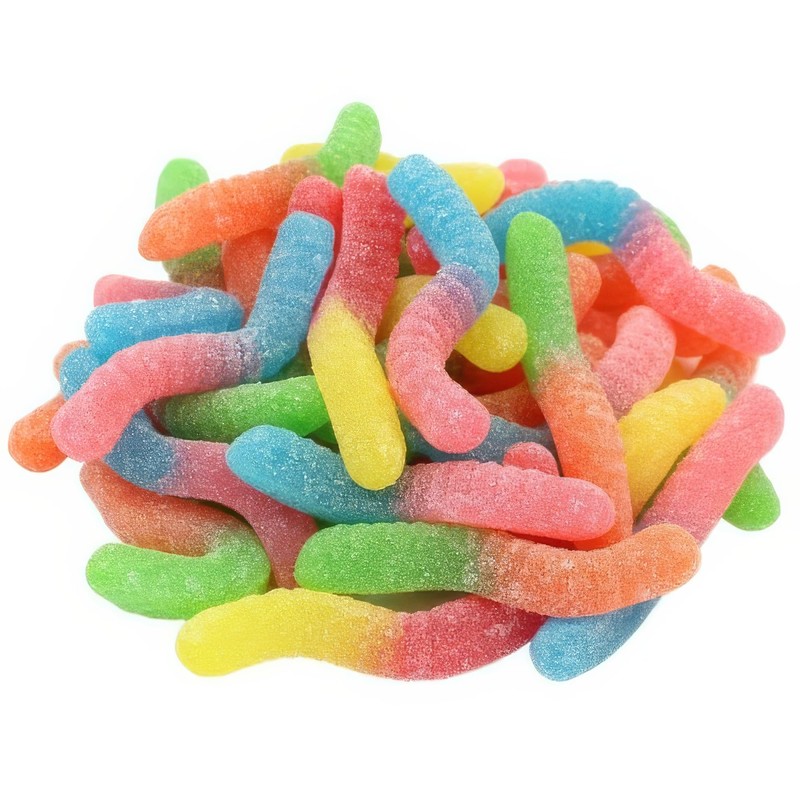 Just Treats Sour Worms (500g Share Bag)
