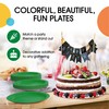 Exquisite Emerald Green Paper Plates Disposable 100 Pcs Plates Set
