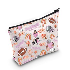 Football Player Gift Football Cosmetic Bag Football Lover Gift Football Mom Gift Football Coach Gift (All Day Everyday Bag)