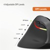 J-Tech Digital Ergonomic Left Hand Mouse with Wireless Connection, AA