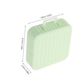 OATIPHO 8 pcs Portable Breathable Square Powder Puff Container Transparent Makeup Sponge Holder for Travel and Home Storage Powder Puff Case with View