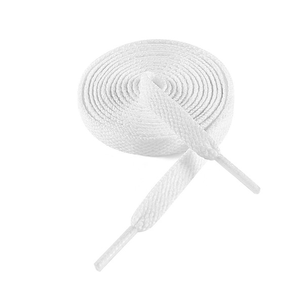 VSUDO 79" Flat White Shoe Laces for Sneakers, White Shoelaces