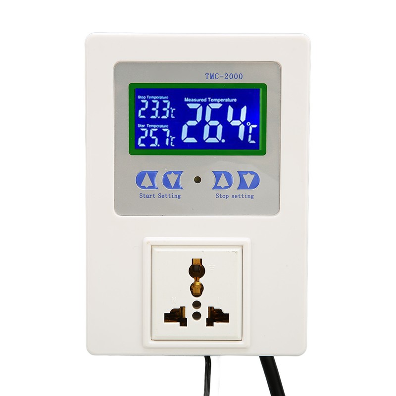Digital Temperature Controller LCD Display Heating Cooling Thermostat Controller for