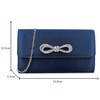 Satin Diamante Bow Style Bridal Prom Wedding Evening Clutch Party