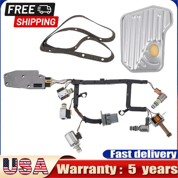Gearzaar 9PCS 4L60E 4L65E Transmission Solenoid Kit For 2003-06 GM