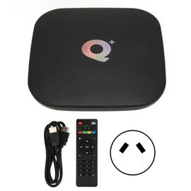 for Android 9.0 TV Box 4GB RAM 64GB ROM Q Plus 4 Core Supports 3D 6K 2.4GHz WiFi USB 3.0 Intelligent TV Box 100‑240V AU Plug