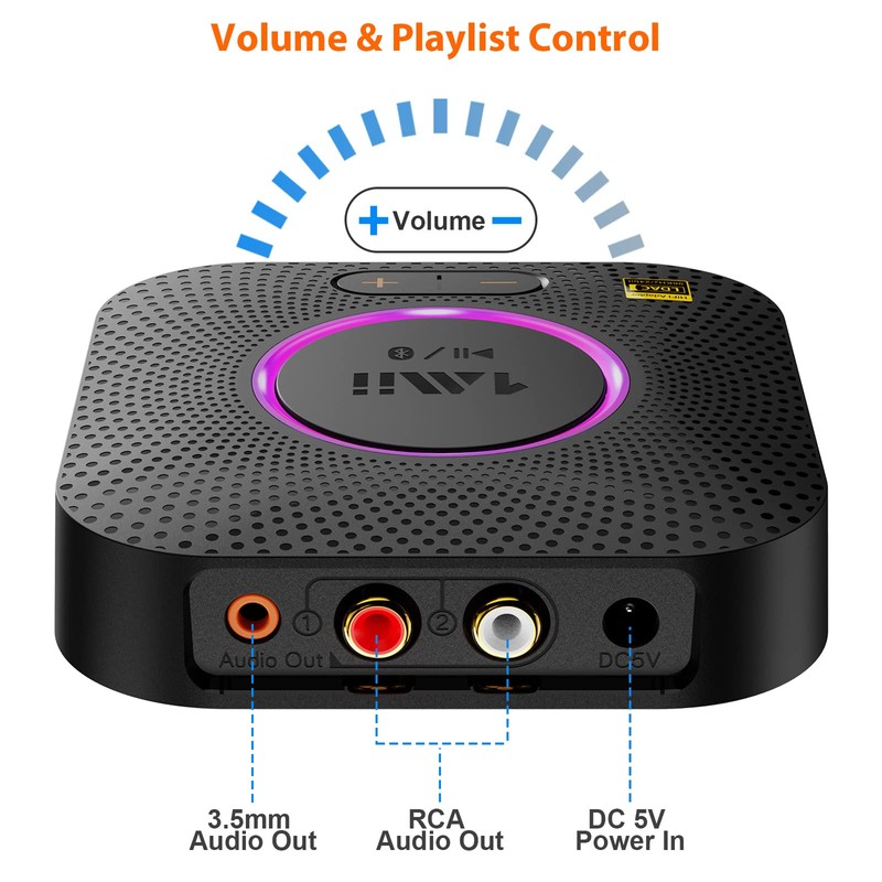 1Mii B06S+ Bluetooth 5.2 Receiver w/LDAC for Home Stereo Hi-Res