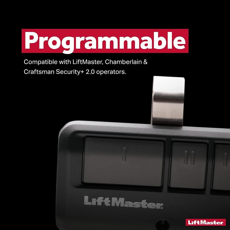 LiftMaster 893LM 3-Button Garage Door Opener Remote Control, Dark Gray