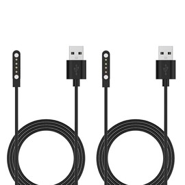 Haourlife 2-Pack 3.3FT Magnetic Charging and Data Transfer Cable for Bone Conduction Headphones - Extra-Long, Fast Charging with Stable Connection - 7.62mm 4-Pin