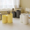 Pleated, drainage ceramic 2-compartment cutlery holder / 플리츠 물빠짐 도자기