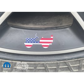 Mopar JEEP rim wheel tire willys rubicon sahara decal USA AMERICAN FLAG 2017+