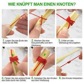 KIBBEH Rosary Knot Tool, Accessories for Rosary Making, Rosary Making Set, Cord Knot Tying Tool for Beads for Rosary Making