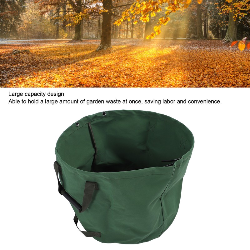 Garden Waste Bag Reusable Large Capacity Foldable Waterproof Dust Proof
