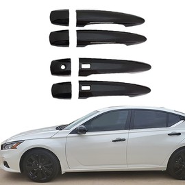 MICROCK Out Door Handle Cover Trim for Nissan Altima 2019 2020 2021, for Sentra 2020 2021 2022, Glossy Black, 4pcs