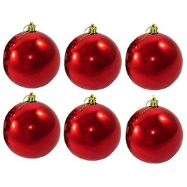 Annastore Christmas Baubles for Outdoor Use Frost-Proof and Weatherproof for Hanging Diameter 10 cm + 14 cm Christmas Tree Baubles Christmas Tree Baubles for Outdoor Use 5-Piece Set XXL