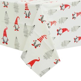 Mr Crimbo Wipe Clean PVC Vinyl Christmas Tablecloth Dining Xmas Cover 140x240cm Santa Trees