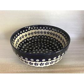 Original Bunzlauer Keramik Schüssel / Kompottschale mit Innendekor, Ø15,7 cm, H=5,9 cm, V=0,5 Liter, Dekor 166a