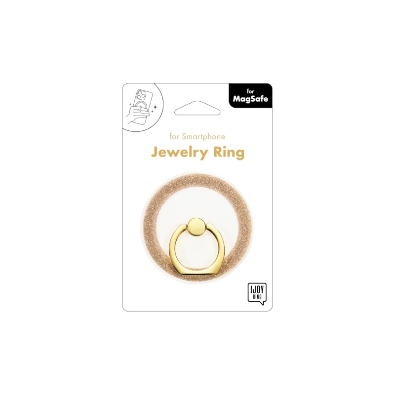 Suncrest MagSafe Compatible Jewelry Ring Gold Glitter IRM-iJ02