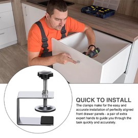 Pack of 2 C Clamps, 2 x Screw Clamp C Clamps, Screw Clamp, Universal Bracket Clamping Tools, for Drawer Installation, Building, Household Assembly, Woodworking DIY