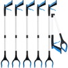 6-Pack 32" Grabber Reacher Tool, 360° Rotating Head, Wide Jaw,