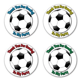 Epic Modz 36x Birthday Party Stickers Thanks for Coming Boys Girls Kids Child's School Friends Gift Present Treat Parties Thanks Thank You for Coming to My Fun Party Sweet Bag Labels (Football)