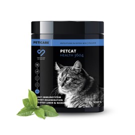 Peticare Detox Entgiftung Pulver für Katzen | Reinigende Formel unterstützt Leber & Nieren, fördert Verdauung & Immunsystem | mit Mariendistel, MSM | natürliches Ergänzungsfutter | petCat Health 3604