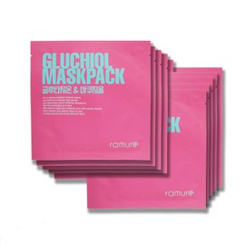 ramure Korean Cosmetics Glutiol Mask Pack, 1 Box, 10 Pieces, 1.1 oz (30 g), Skin Care, Sheet Mask