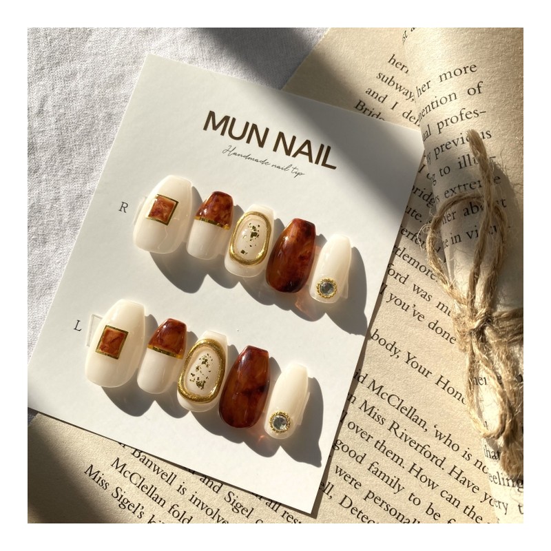 MunNail Brown Sugar Latte - Round / MunNail 흑당라떼 -
