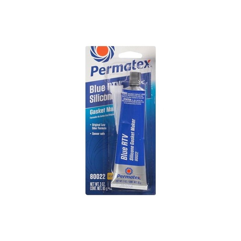 Permatex 80022 Sensor-Safe Blue RTV Silicone Gasket Maker, 3 oz.