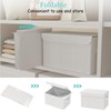 GUOHNHE Storage Box with Lid, Foldable Boxes Storage, Wardrobe Organiser