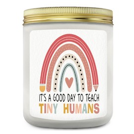 Teacher Gifts, Rainbow Lavender Candle, Teacher Appreciation Gifts for Women, End of Year Teacher Gifts, Back to School Teacher Gifts, It's a Good Day to Teach Tiny Humans Scented Jar Candles