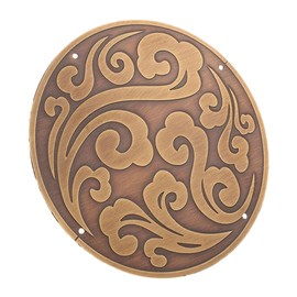 KOMBIUDA Antique Style Carved Applique for Furniture Vintage Brass Decor Round Design for Cabinets and Home Decor Enhancement