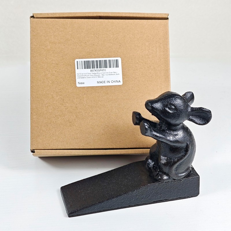 Earl Diamond Heavy Duty Cast Iron Cute Mouse Door Stops