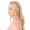 DIGUAN 5 Strands Synthetic Hair Braided Headband Wide Braids Hairpiece