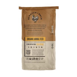 Scratch and Peck Feeds Whole Grain Layer Mash + Corn Chicken and Duck Feed - 40 lbs Bag - Soy-Free - 18% Protein, Certified Organic and Non-GMO Project Verified Chicken Food