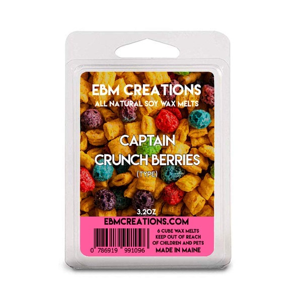 Captain Crunch Berries (Type) - Scented All Natural Soy Wax Melts - 6 Cube Clamshell 3.2oz Highly Scented!