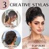 Claw Clip Short Ponytail Hair Extensions Messy Bun Hair Piece