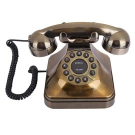 Teléfono Vintage de Estilo Europeo,Teléfono Fijo Retro con Cable Multifunción,Reducción de Ruido,Teléfono Antiguo con Base Antideslizante, para Decoración/Hogar/Oficina/Hotel/Motel