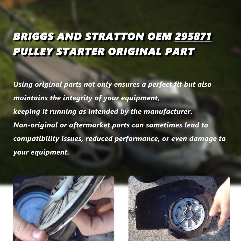 295871 Recoil Starter Pulley Compatible with Briggs & Stratton Fit