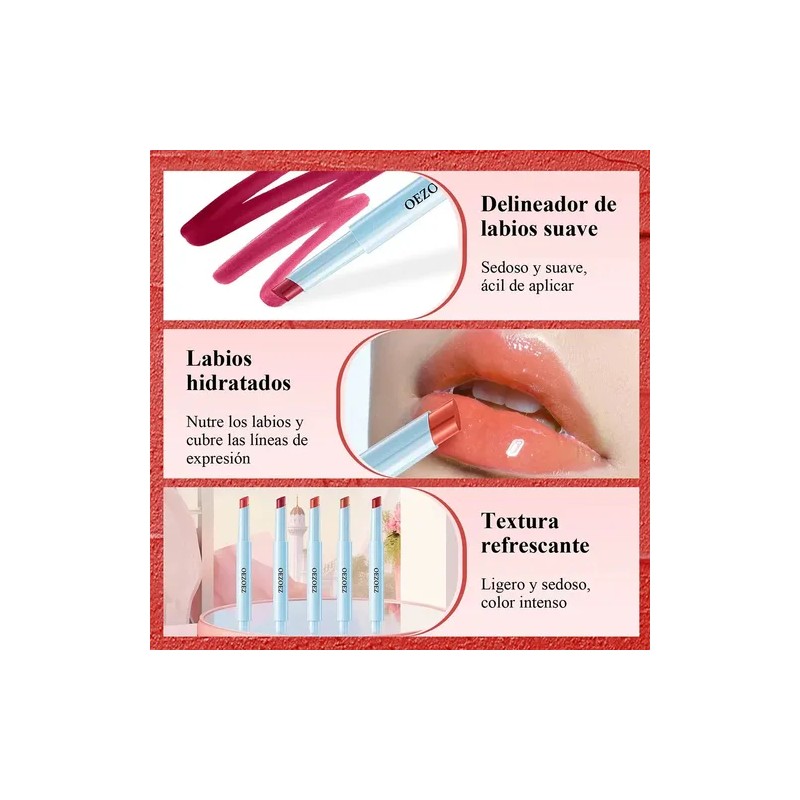 Labial Brillo De Prensa Lápiz Gloss Maquillaje