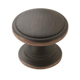 Amerock | Cabinet Knob | Oil Rubbed Bronze | 1-1/4 inch (32 mm) Diameter | Ravino | 1 Pack | Drawer Knob | Cabinet Hardware